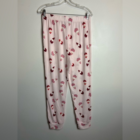 Kikit Pajama set Elf Santa Print M Soft Pants Top Long Sleeve Pink Stretch Pull - Picture 5 of 16